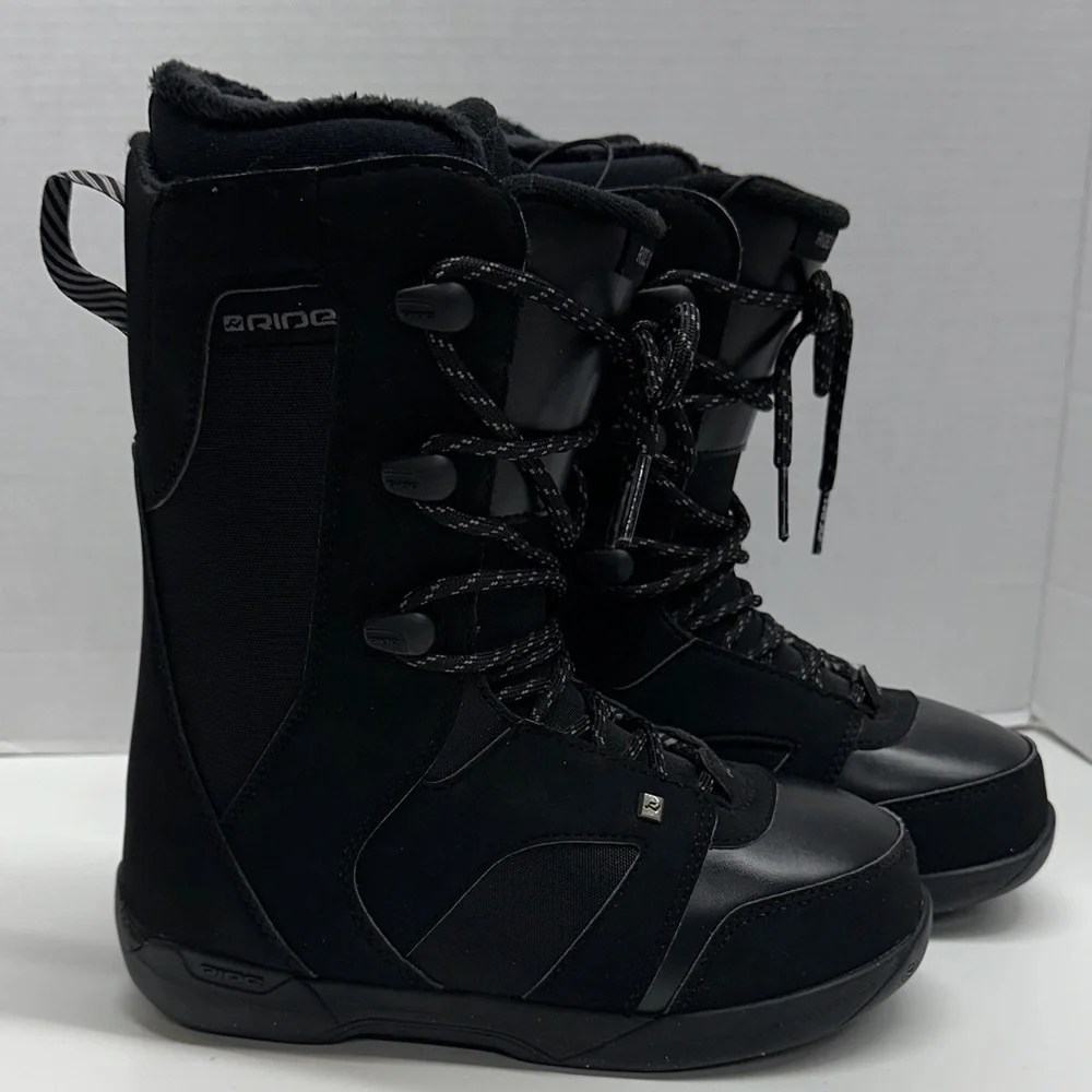 Ride Donna Snowboarding Boots Winter Boot Lace Up Solid Black Women's Size 7